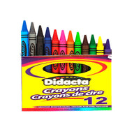 Crayones 12 pzs 14mmx9.3cm - Didacta