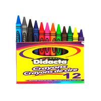 Crayones 12 pzs 14mmx9.3cm - Didacta